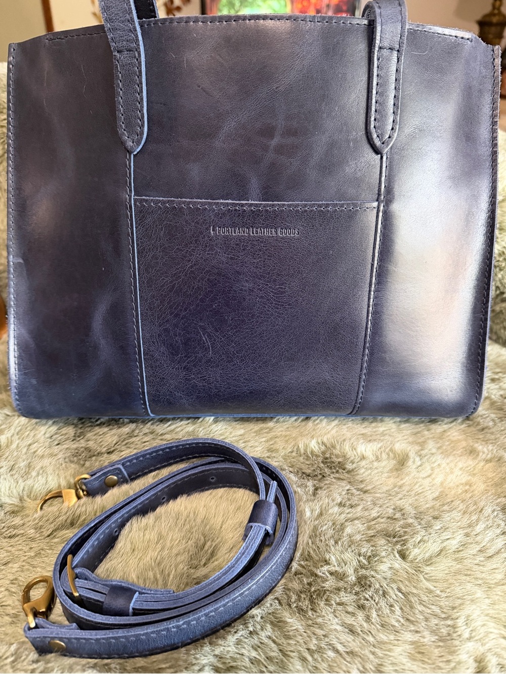 Portland Leather Cowboy Blue EW Lola